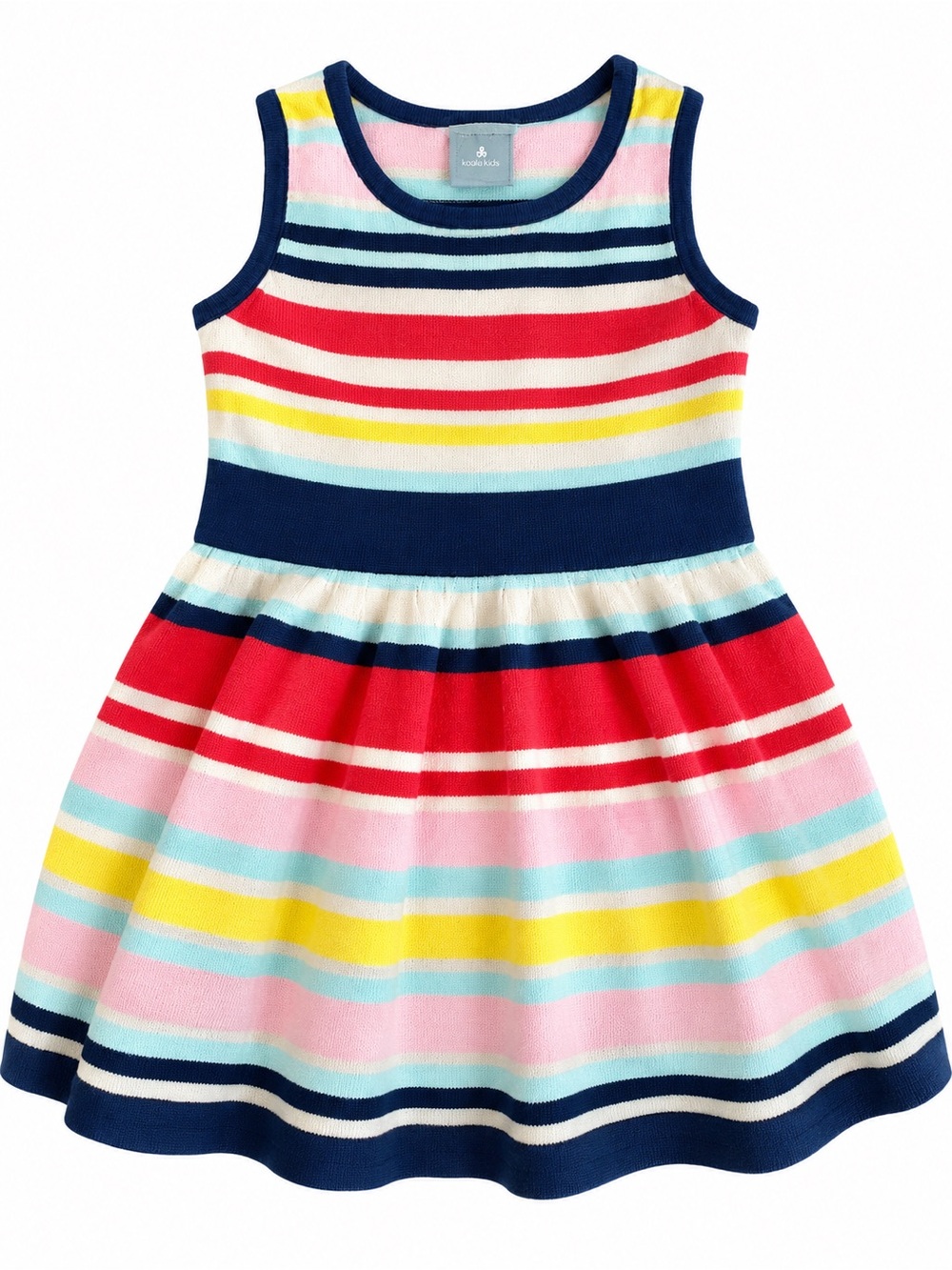 Gap Navy & Multi-Color Striped Sleeveless Dress